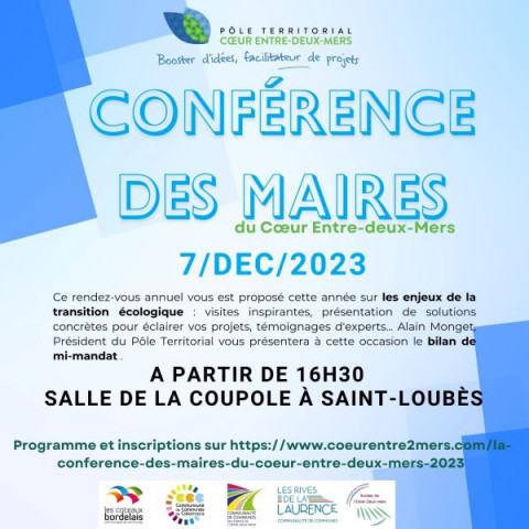 carton invitation conférence des maires